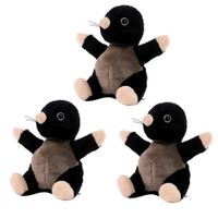 3x stuks pluche mol knuffel 14 cm - thumbnail