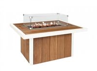 Easy Fires: Vuurtafel Rechthoek Hardhout - Wit