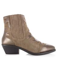 Tessy Leather Taupe Metalic Bronze Suede Dames