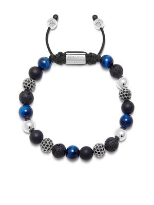 Nialaya Jewelry bracelet serti de pierres variées - Noir