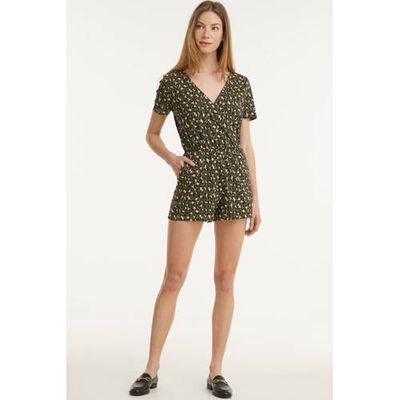 ONLY playsuit ONLMAY met all over print groen/zwart ONLY playsuit ONLMAY met all over print groen/zwart