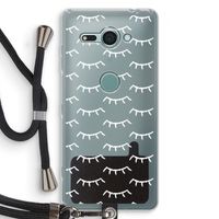 Wimpers: Sony Xperia XZ2 Compact Transparant Hoesje met koord