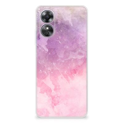 Smartphone hoesje OPPO A17 Pink Purple Paint