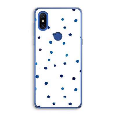 Blauwe stippen: Xiaomi Mi Mix 3 Transparant Hoesje