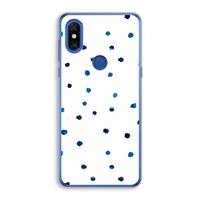 Blauwe stippen: Xiaomi Mi Mix 3 Transparant Hoesje