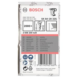 Bosch Professional Afwerknagel verzinkt 32mm 20° 16Ga VE=2000 - 2608200528