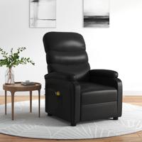 Massagestoel elektrisch kunstleer zwart