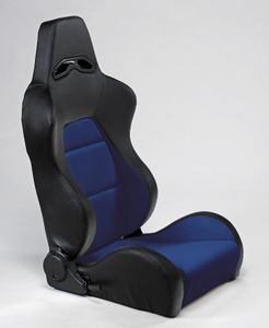 Sportstoel 'Eco' - Zwart/Blauw Kunstleder - verstelbare rugleuning: Rechts SS40BR