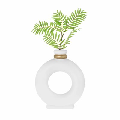 Riverdale Vaas Ann mat wit 25cm
