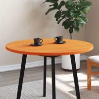 Tafelblad rond Ø90x2,5 cm massief grenenhout wasbruin
