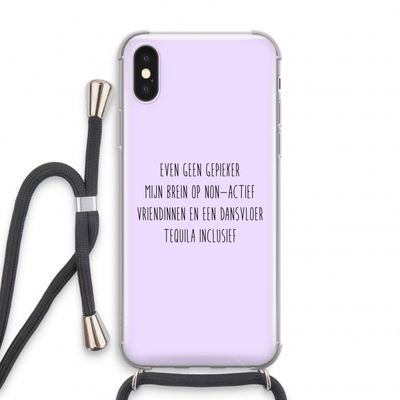 Tequila: iPhone XS Transparant Hoesje met koord