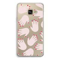 Hands pink: Samsung Galaxy A3 (2016) Transparant Hoesje