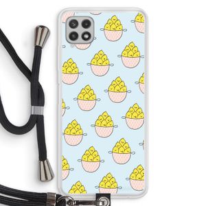 Citroenen: Samsung Galaxy A22 4G Transparant Hoesje met koord