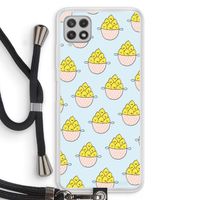 Citroenen: Samsung Galaxy A22 4G Transparant Hoesje met koord