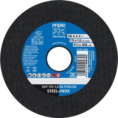 PFERD TOOLS SG STEELOX 61340412 Doorslijpschijf recht 115 mm 25 stuk(s) RVS, Staal