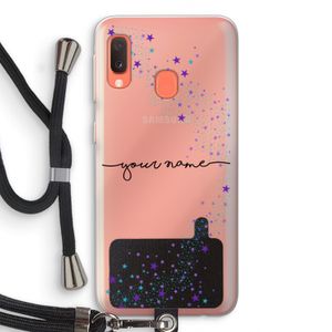 Sterren: Samsung Galaxy A20e Transparant Hoesje met koord