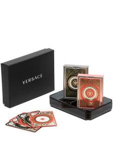 Versace cartes à imprimé baroque - Noir