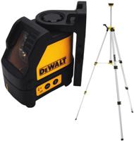 DeWALT DW088CGTRI Kruislijnlaser Groen 15m + DE0881T Statief DeWALT DW088CGTRI Kruislijnlaser Groen 15m + DE0881T Statief