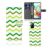 Samsung Galaxy A71 | Telefoon Hoesje | Zigzag Groen