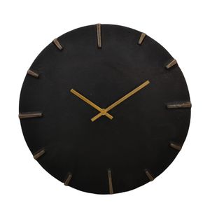 Wandklok Black gold Dashes L