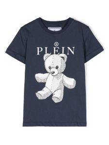 Philipp Plein Junior t-shirt en coton à motif graphique - Bleu