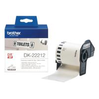 Brother DK-22212 Rol met etiketten 62 mm x 15.24 m Folie Wit 1 stuk(s) Permanent hechtend DK22212 Universele etiketten - thumbnail