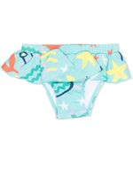 Stella McCartney Kids bas de bikini Under The Sea à volants - Vert Stella McCartney Kids bas de bikini Under The Sea à volants - Vert
