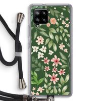 Botanical green sweet flower heaven: Samsung Galaxy A42 5G Transparant Hoesje met koord