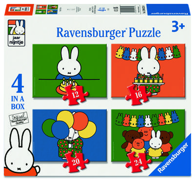 Ravensburger puzzels Nijntje 70 jaar 12/16/20/24 stukjes