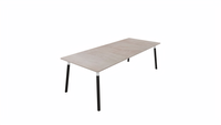 Tafel 8811 recht - 200 x 100 cm. - Wit - Eiken Robson - Beuken donker - thumbnail