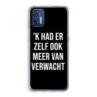 Meer verwacht - Zwart: Motorola Moto G9 Plus Transparant Hoesje