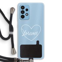 Forever heart pastel: Samsung Galaxy A52 Transparant Hoesje met koord