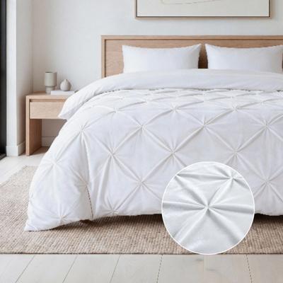 Wasbaar Lazy Dekbed Zonder Overtrek - Zonder Overtrek - Velvet Pintuck - Wit - Dekbed-Discounter.nl