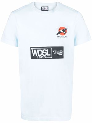 Diesel t-shirt à logo imprimé - Bleu