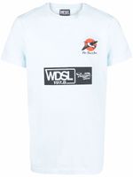 Diesel t-shirt à logo imprimé - Bleu