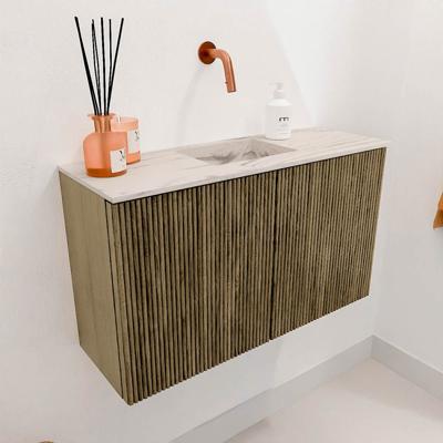Toiletmeubel Mondiaz Joya Dlux | 70 cm | Meubelkleur Dusk | Faye wastafel Nata Wasbak Midden | Zonder kraangat(en)