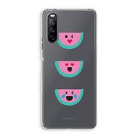 Smiley watermeloen: Sony Xperia 10 III Transparant Hoesje
