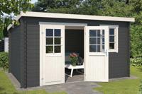 Outdoor Life Products | Tuinhuis Amira 380 x 275 | Gecoat | Carbon Grey-Wit - thumbnail