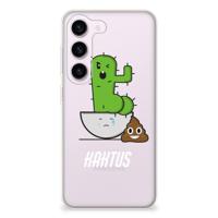 Samsung Galaxy S23 Telefoonhoesje met Naam Cactus Poo