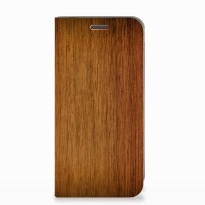 Motorola Moto E5 Play Book | Wallet Case | Donker Hout Motorola Moto E5 Play Book | Wallet Case | Donker Hout