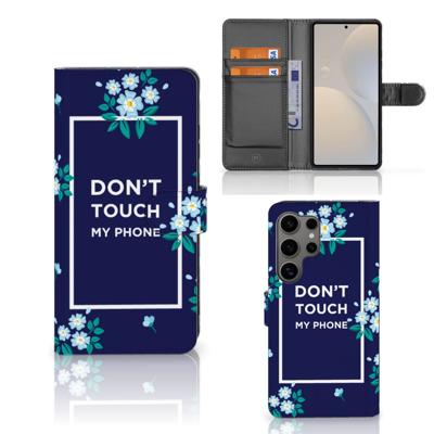 Samsung Galaxy S25 Ultra Portemonnee Hoesje Flowers Blue DTMP