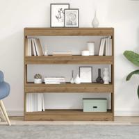 Boekenkast artisanaal eikenkleurig 100 x 30 x 103 cm