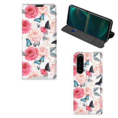 Sony Xperia 5 III Smart Cover Butterfly Roses Sony Xperia 5 III Smart Cover Butterfly Roses