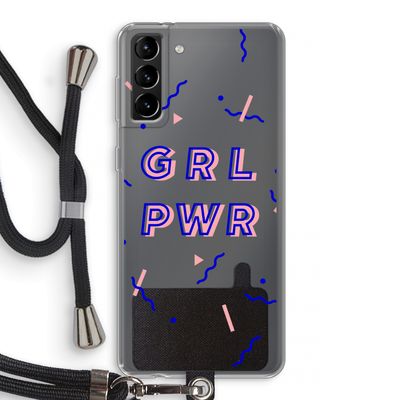 GRL PWR: Samsung Galaxy S21 Plus Transparant Hoesje met koord