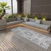 VidaXL Buitenkleed arakil 80x250 cm polypropeen lichtgrijs