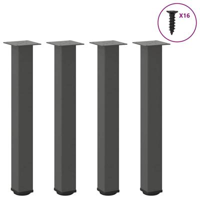 Console tafelpoten 4 st 72-74 cm staal antraciet