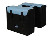 Greenlands dubbele tas, zwart-blauw. afmeting 38x34x13cm. totaalinhoud 35l