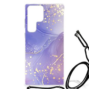 Back Cover voor Samsung Galaxy S23 Ultra Watercolor Paars