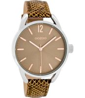 OOZOO Timepieces Horloge Croco Bruin/Rosé Goud | C8338
