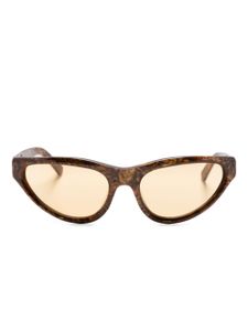 Marni Eyewear lunettes de soleil Mavericks Radica à monture papillon - Marron